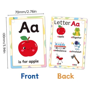 26 Alphabet Phonics Lernkarten für Kinder Englisch Lernen Buchstabe A