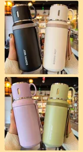 Insulated 316 stainless steel water bottles with portable straps and tea infusers