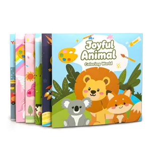 Set di 6 libri da colorare Joyful Animal per bambini con simpatici animali cartoon