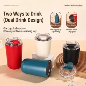 Insulated Coffee Mug 304 Stainless Steel Travel Tumbler Double Wall Vacuum Leakproof Car Cup Portable Water Bottle For Men