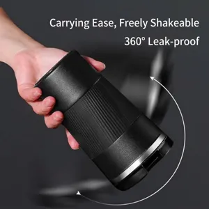 Double Wall Stainless Steel Vacuum Insulated Coffee Mug Travel Car Cup With Leak Proof Lid Matte Finish Thermal Mug For Hot Cold Drinks