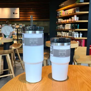 Detailed comparison of 30oz and 20oz white insulated stainless steel vacuum coffee tumblers
