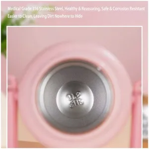 316 stainless steel insulated water bottle interior showing SUS 316 engraved stamp