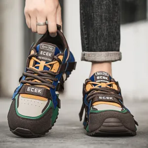 Baskets de sport d'extérieur multicolores pour hommes, respirantes au design moderne