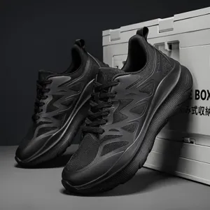 Scarpe sportive da corsa nere versatili per uomo e donna dal design outdoor moderno