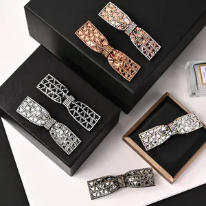 Pinza de pelo con lazo de diamantes de imitacion brillantes accesorios para mujer