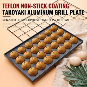 Non-Stick Aluminum Sausage Grilling Pan Mold Commercial Household Takoyaki Maker Plate 28 Hole 8 Tube Sausage Grill Tray Kitchen Cookware
