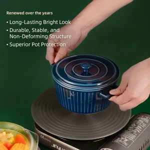 Aluminum Alloy Heat Conduction Plate For Gas Stove Rapid Thawing Tray Non-Slip Round Diffuser For Kitchen Pot Protector