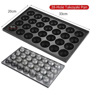Professional 28-hole non-stick takoyaki grill pan for home and commercial use