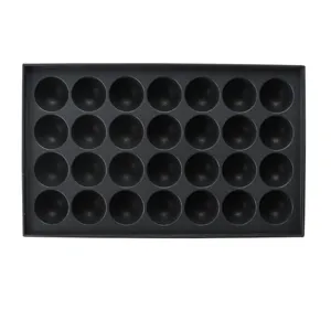 Professional 28-hole non-stick black octopus ball pan and sausage grill mold for commercial use