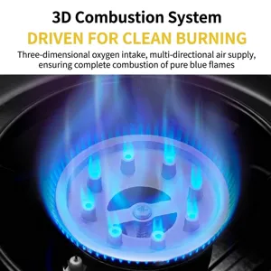 Portable outdoor camping gas stove burner head with powerful efficient blue flame