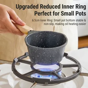 Adaptateur de support de cuisinière à gaz antidérapant en fonte pour petites casseroles et pots