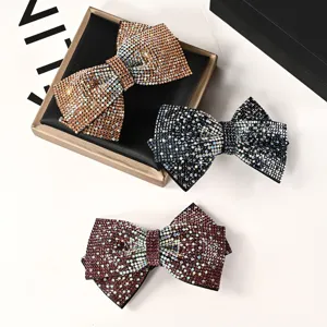 Pince à cheveux nœud strass scintillant, barrette à cheveux élégante en cristal pour femmes.