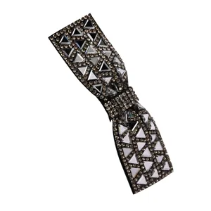 Pinza de pelo grande con lazo de diamantes de imitacion estilo coreano pasador geometrico mujer