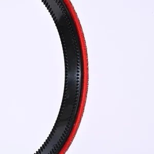 Cerchietto con strass in plastica nera e cristalli rossi per acconciatura capelli donna