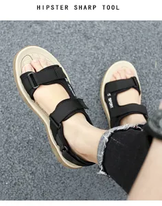 Summer mens outdoor hiking casual sandals lightweight comfortable beach sandals black