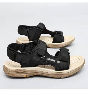 Comfortable men's outdoor sports sandals with adjustable straps for hiking and summer wear.