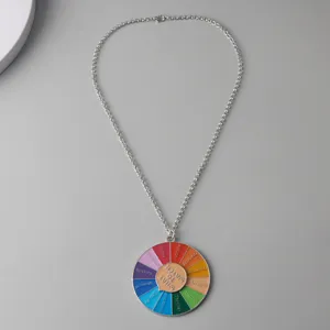Funny decision maker movie wheel necklace, creative alloy turntable pendant jewelry for gifts.