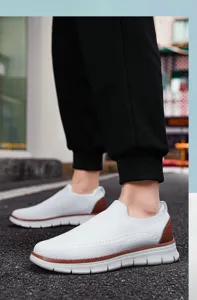 Breathable mesh casual shoes for men, featuring comfortable knit upper and durable sole for daily wear.