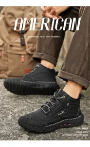 Herren Outdoor Freizeit Lederstiefel wasserdicht rutschfest taktische Martin Boots Wanderschuhe