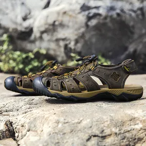 Mens Outdoor Closed Toe Hiking Sandals Athletic Non Slip Water Shoes Trekking Footwear