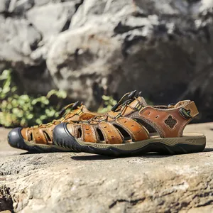 Men's Outdoor Closed-Toe Hiking Sandals Waterproof Trekking Athletic Water Shoes