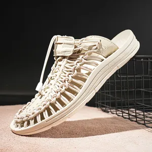 Scarpe da Spiaggia Tessute Traspiranti Sandali Casual Estivi Leggeri Da Uomo