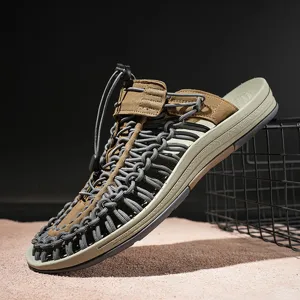 Scarpe da spiaggia intrecciate da esterno traspiranti, sandali da trekking vista principale.