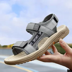Men's outdoor sports sandals with adjustable straps and comfortable thick soles for hiking.
