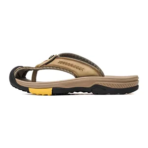 Infradito in pelle da uomo sandali da spiaggia all'aperto scarpe estive casual dettagli.