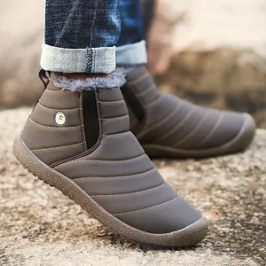 Winter warm snow boots for men and women outdoor casual plush lined short boots footwear