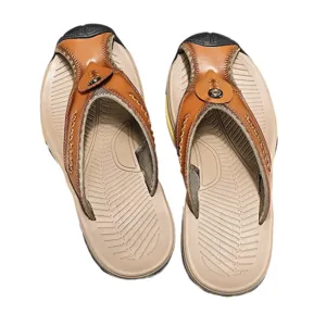 Sandali infradito in vera pelle da uomo scarpe estive leggere da spiaggia e mare
