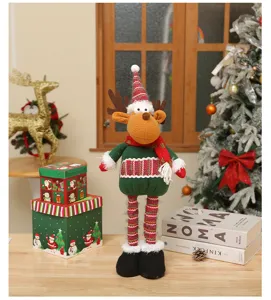 Christmas decoration plush reindeer doll desktop ornament festive holiday home gift