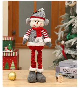 Weihnachten teleskop Schneemann Plüschpuppe festliche Tischdekoration Winter Urlaub Geschenk