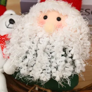 Christmas Santa Claus plush doll ornament for holiday home hanging decor and festive party setup.