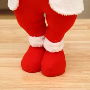Weihnachtsmann Plüsch Puppe Dekoration rote Beine Stoff festliche Ornament Hauptansicht