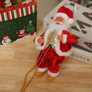 Elektrischer kletternder Weihnachtsmann Spielzeug Feiertag Party Deko haengendes Ornament.