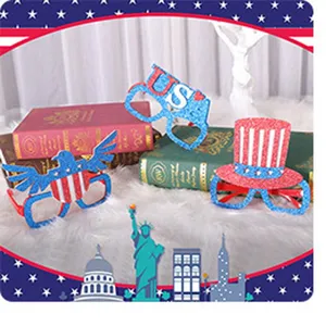 Patriotische USA Thema Party Papiere Brille Detailansicht fur Unabhaengigkeitstag