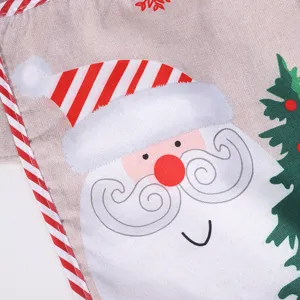 Christmas Santa Claus printed placemat table mat holiday home hotel party decor linen fabric