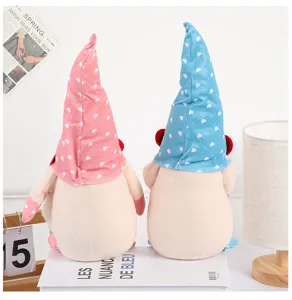Valentine's Day Faceless Gnome Plush Doll Rudolph Ornament Cute Holiday Desktop Decor.