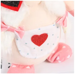 Valentine gnome plush toy detail pink heart apron holiday home decoration cute festival ornament