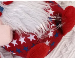 American Independence Day Gnome Plush Toy Red White Stars Faceless Doll Home Decor