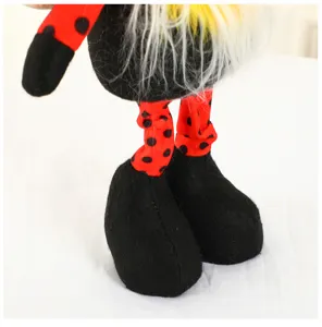 Festival gnome doll plush faceless old man ornament harvest home decor cute polka dot legs