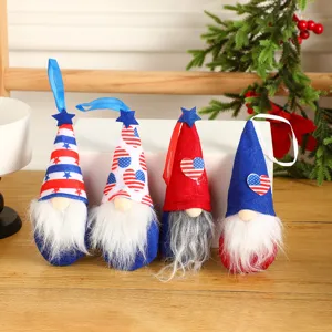 Independence Day gnome plush hanging ornament set patriotic holiday home decor items
