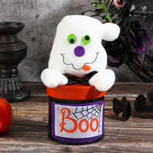 Halloween ghost gift box candy storage container cute desktop decorative ornament for party