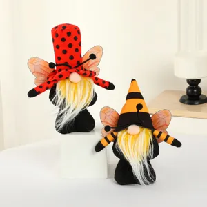 Bee Festival Faceless Gnome Knitted Doll Ladybug Rudolph Ornament Spring Harvest Home Table Decor Festive Party Gift