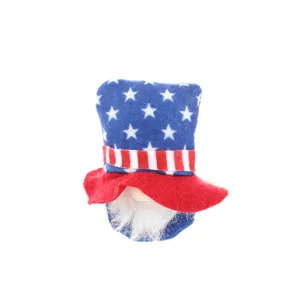 American Independence Day faceless gnome doll hanging ornament with stars and stripes hat decor.