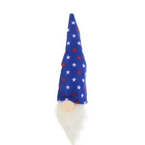 US Independence Day gnome hat faceless doll decoration patriotic star striped plush toy