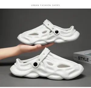 Weiße atmungsaktive Freizeitschuhe Strand Clogs für Damen und Herren Sommer Outdoor