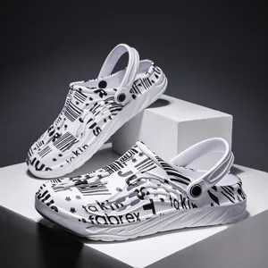 Herren Damen Sommer Outdoor Garten Clogs Lässige Graffiti Bedruckte EVA Strand Sandalen Zum Reinschlüpfen Wasserdichte Schuhe